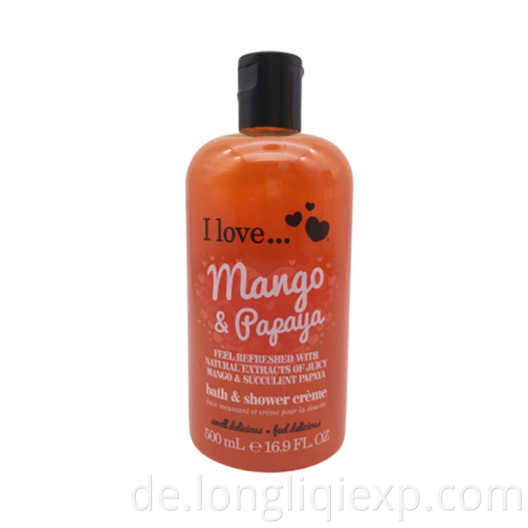 Natürliches 500ml Mango Papaya Duschgel Set 50ml Körperbutter